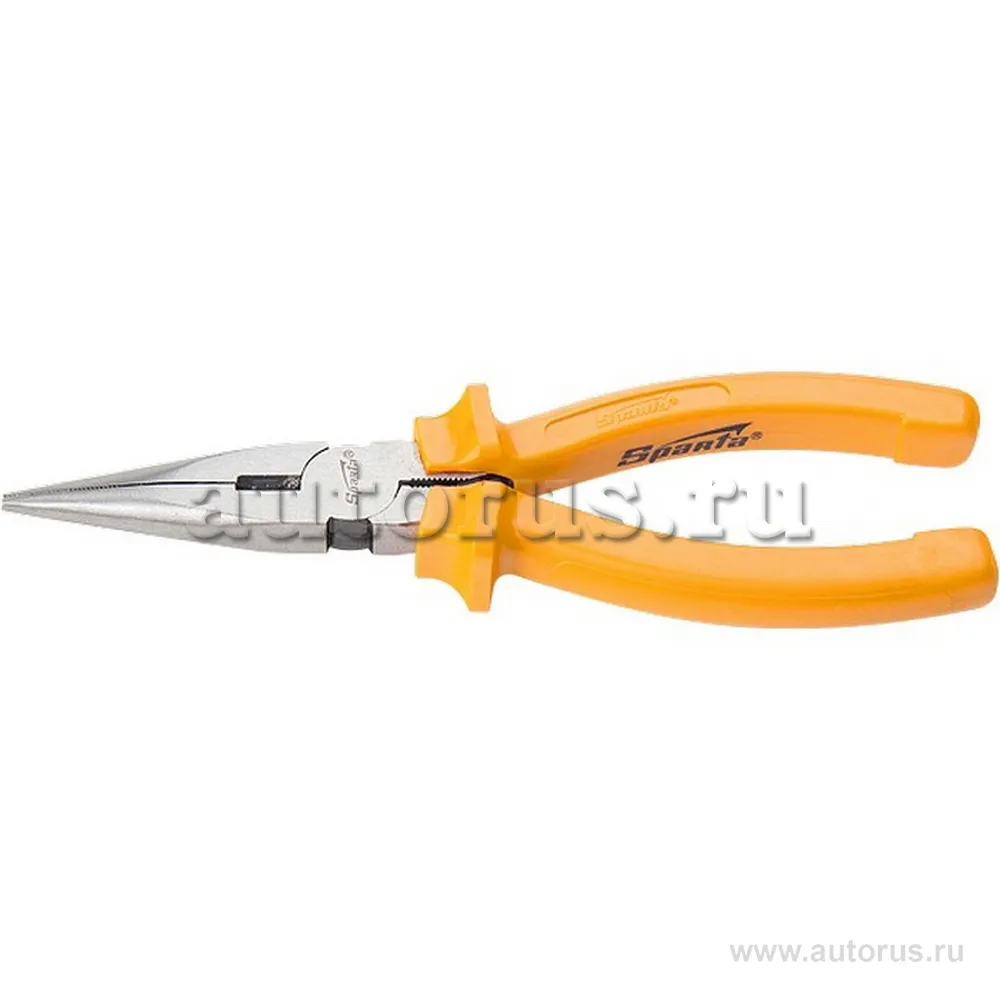 Длинногубцы Classic, 200 мм, прямые шлифованные, пластмассовые рукоятки SPARTA 17163