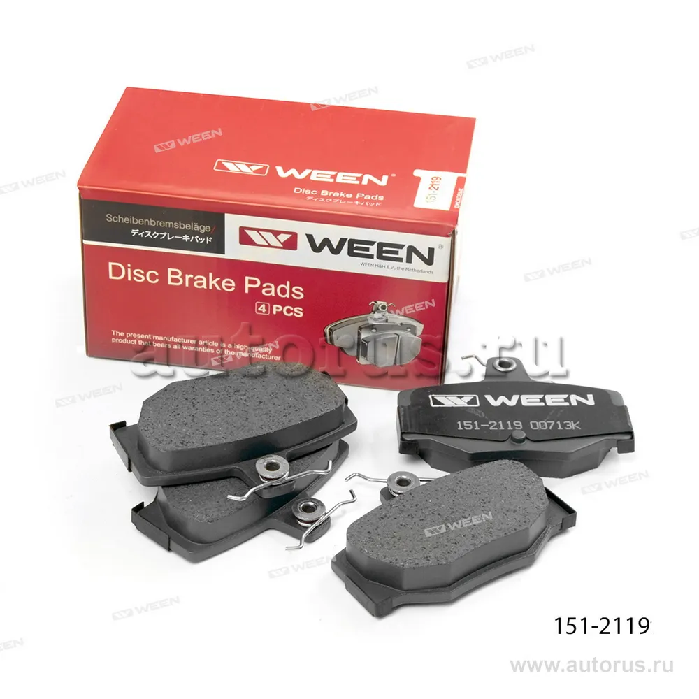 Тормозные колодки дисковые задние NISSAN Almera II (N16), Almera II Hatchback (N16), WEEN 151-2119