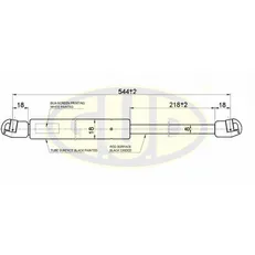 АМОРТИЗАТОР БАГАЖНИКА FRD FIESTA VI, 10/08- 290N L=544/218MM