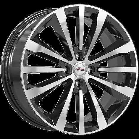 Диск литой R17 7J 4x100/67.1 ET45 IFREE Андерсен Блэк Джек 637803