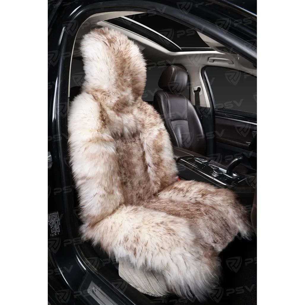 Накидка из натурального меха/накидка из натуральной овчины PSV Jolly Premium Parts 140x50 бело-корич 137688