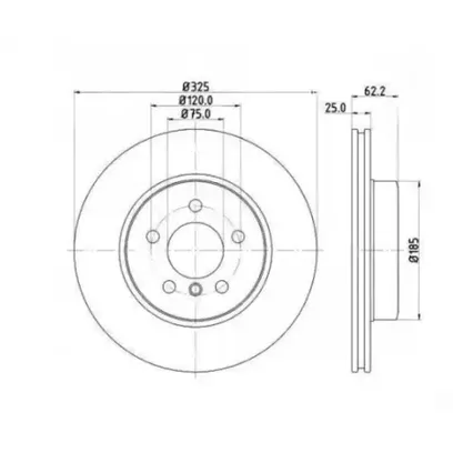 Диск тормозной передний BMW X3 2.5-3.0D 04> ZENTPARTS Z06185_ZNT