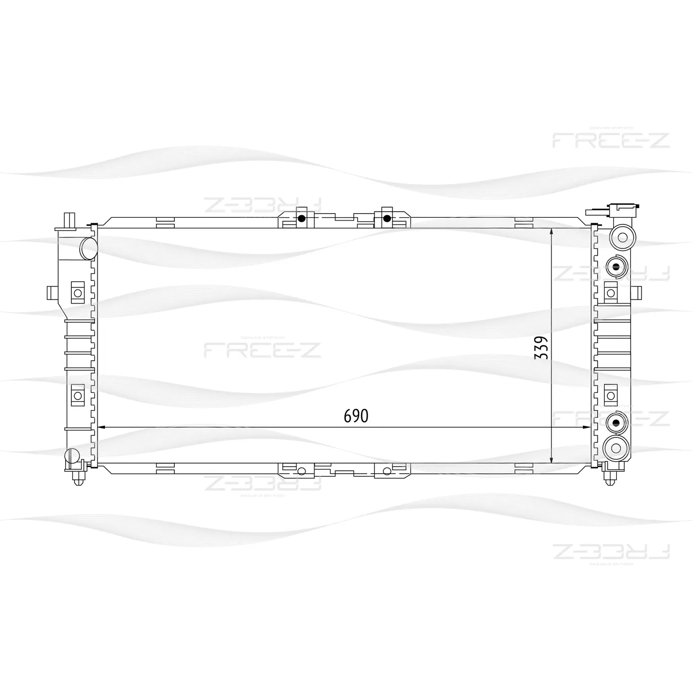 Радиатор охлаждения MAZDA 626/MX-6 92-> FREE-Z KK0151