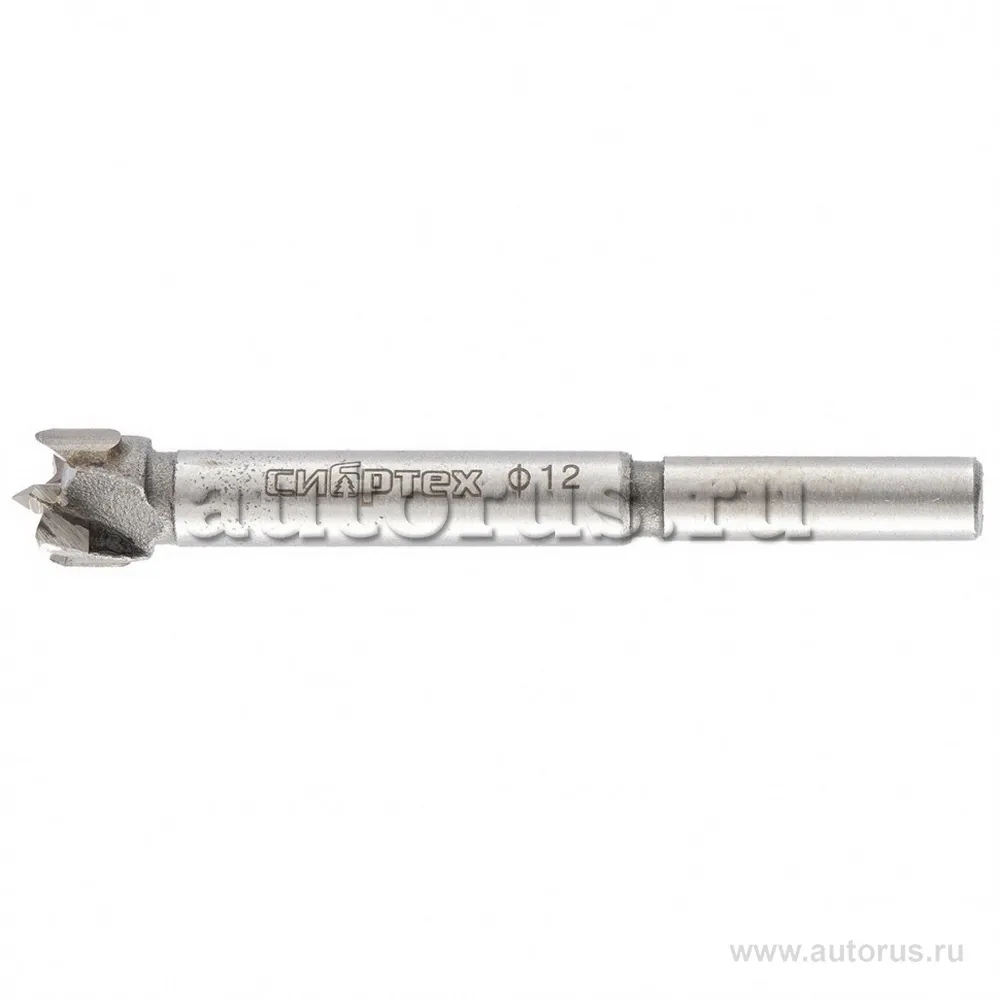 Сверло Форстнера по дереву, 12 мм, цилиндрический хвостовик СИБРТЕХ 704812