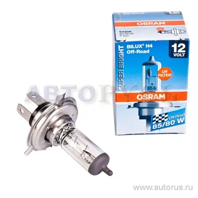 Лампа 12V H4 85/80W P43t OSRAM OFF-ROAD 1 шт. картон 64206