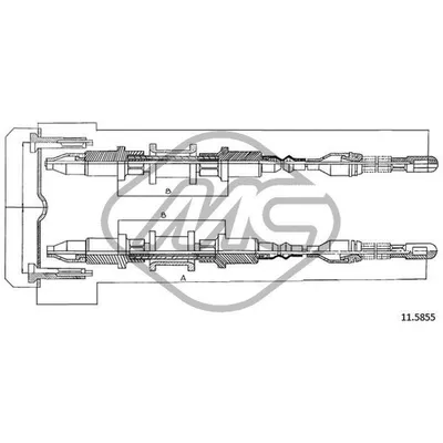 Трос ручника OPL ASTRA SW ALL Metalcaucho 82499