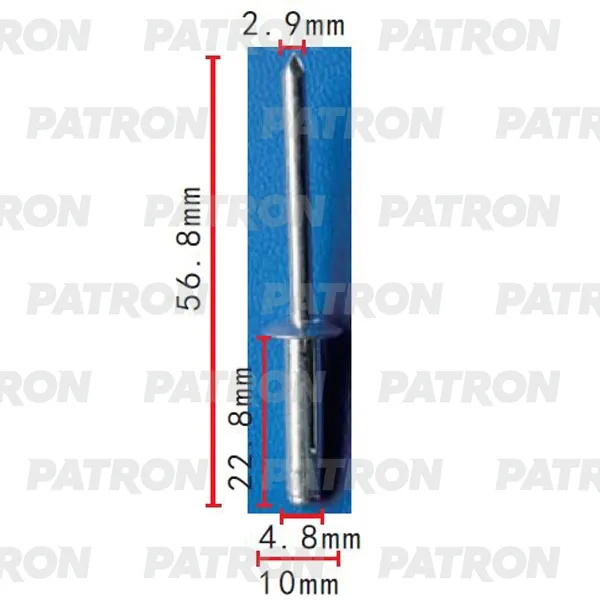 Заклепка металлическая Применяемость: Заклепка алюмин PATRON P372229