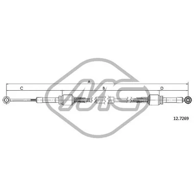 Трос кпп CINQUECENTO 900CC Metalcaucho 81145