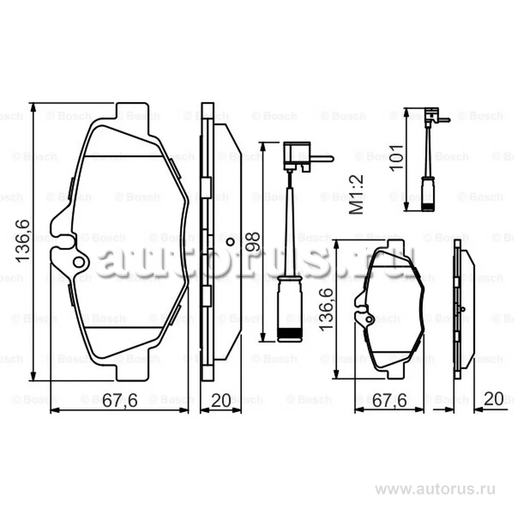 Колодки тормозные передние MB BOSCH 0 986 494 285