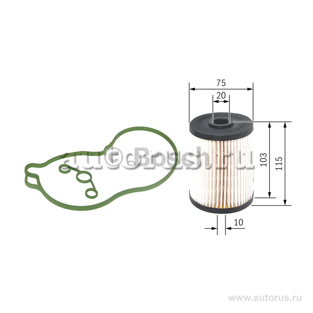 Фильтр топливный VW: PHAETON 02-, TOUAREG 02-10 4545 BOSCH 1457431718
