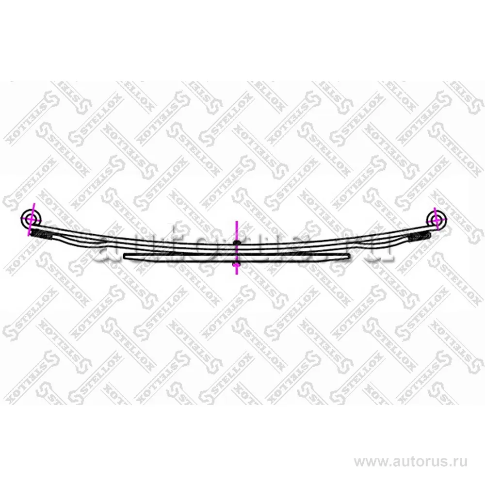 Рессора задн. 61 275 10 Ford Transit 100/150 LWB 3-лист.(2+1) 91-0 STELLOX 12-00010-SX