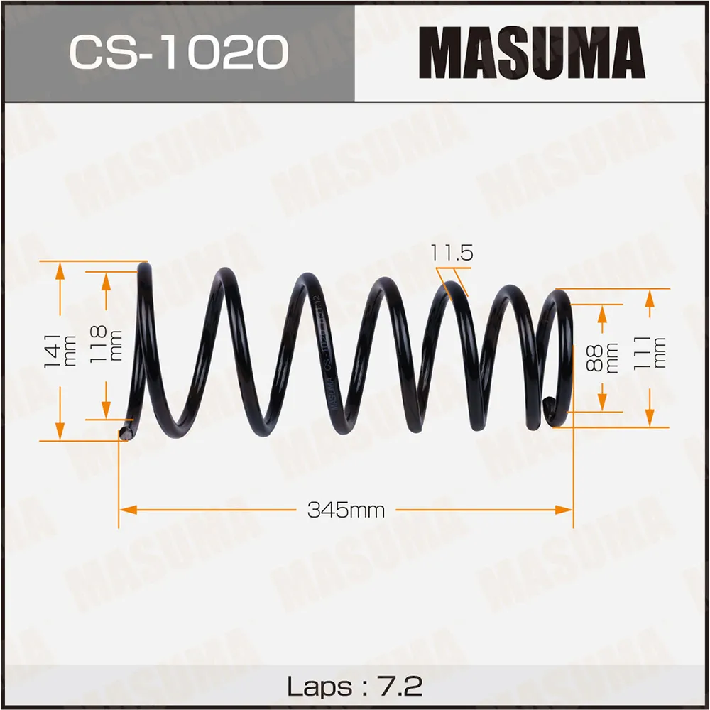 Пружина задняя TOYOTA CARINA MASUMA CS-1020