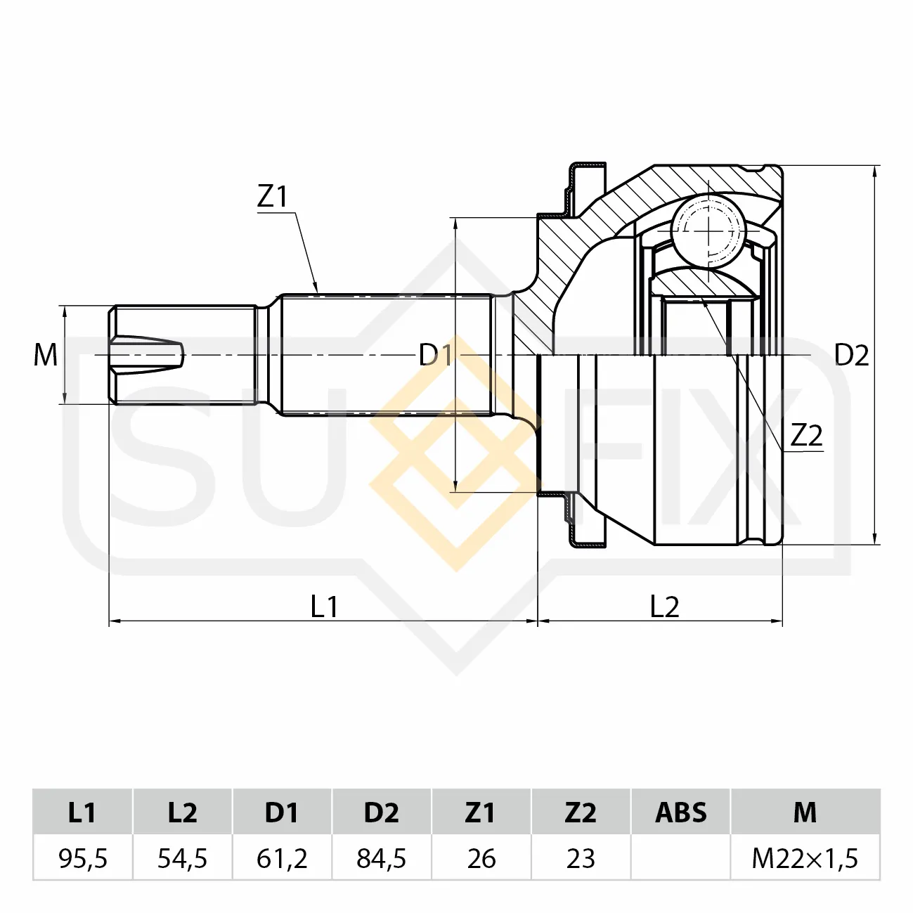 ШРУС SUFIX ST-1063