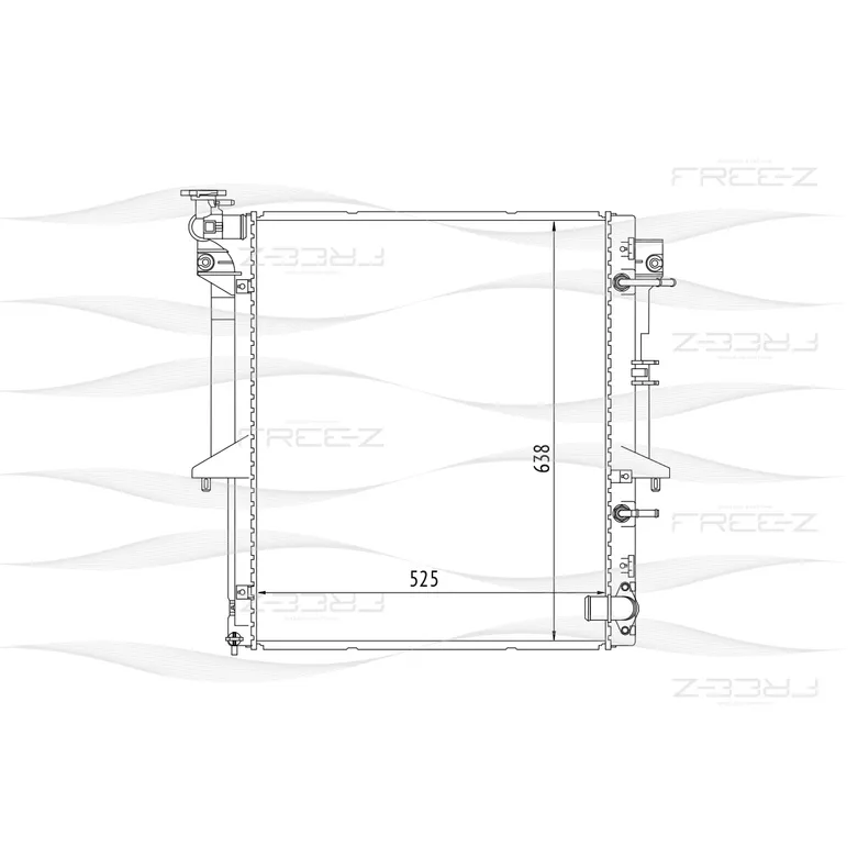 Радиатор охлаждения MITSUBISHI L200/Pajero Sport 05-> FREE-Z KK0252