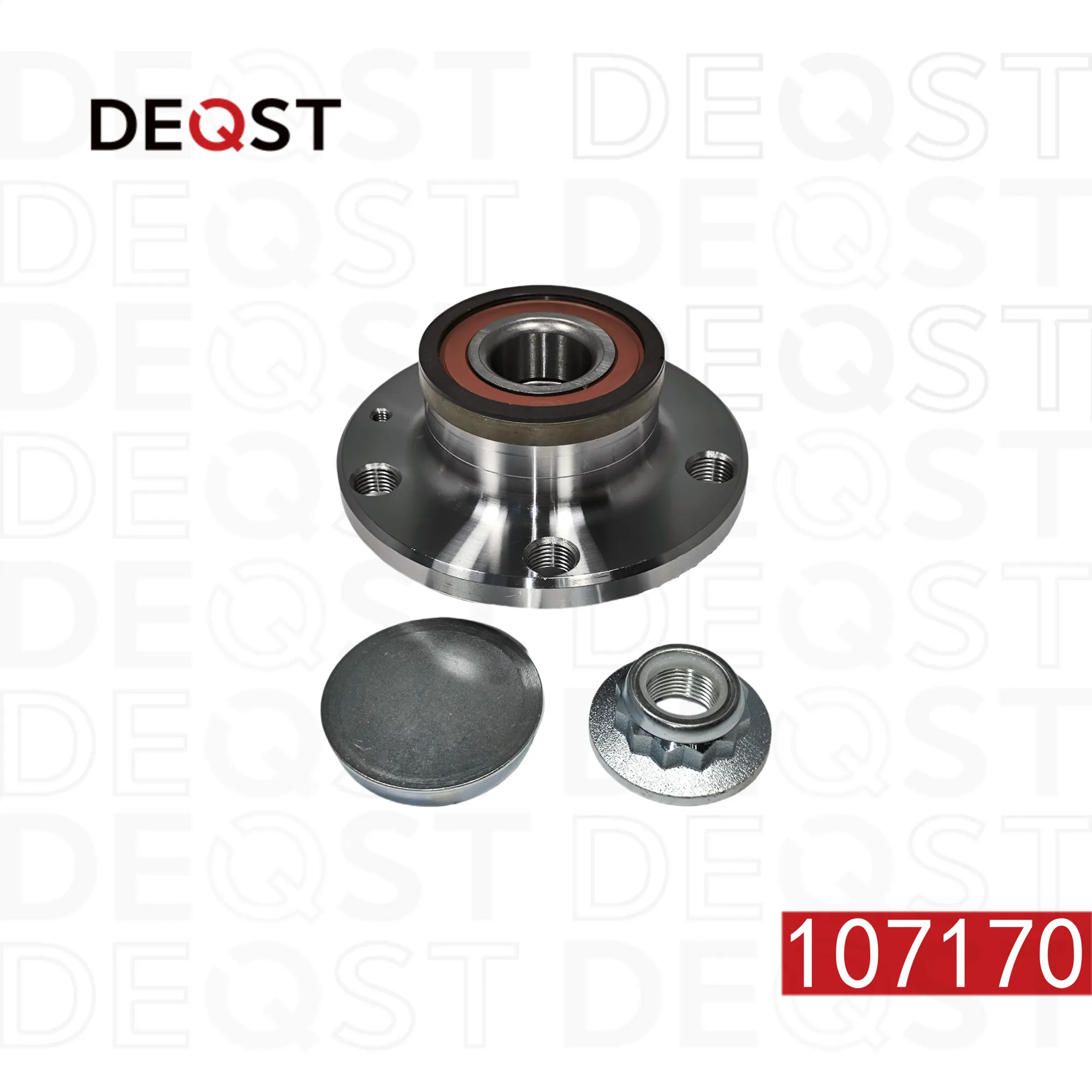 Ступица с подшипником в сборе задняя, SKODA Fabia I 99-08, Fabia II 06, VW Polo IV 01, P DEQST 107170