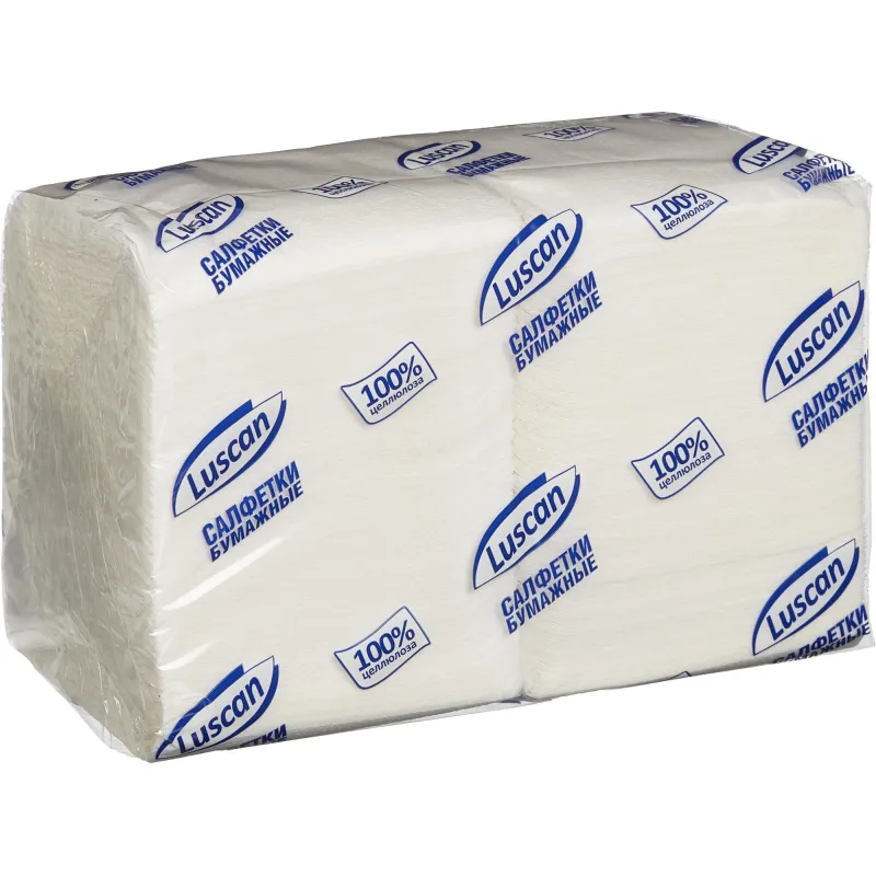 Салфетки бумажные Luscan Profi Pack 1сл24х24белые 400шт/уп 476877