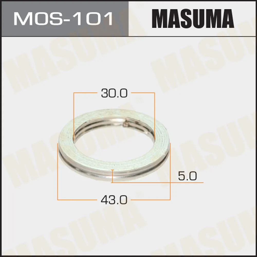 Кольцо глушителя уплотнительное(м) 30x43 MASUMA MOS-101