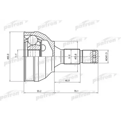 ШРУС наружн к-кт CITROEN: Xara Picasso 00- [A:25, B:23, PATRON PCV1177