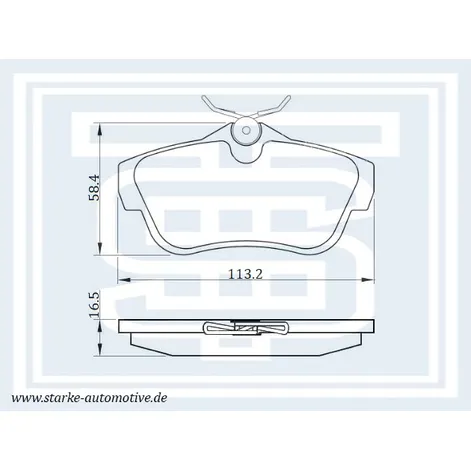 Колодки тормозные PEUGEOT EXPERT задние STARKE 174-518