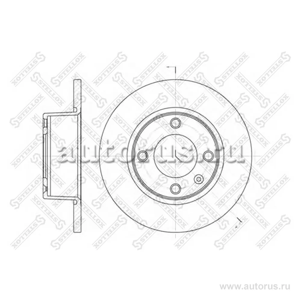 Диск тормозной задний CITROEN XANTIA 1.8-2.1TD 251X12/62.4 STELLOX 60201924_SX