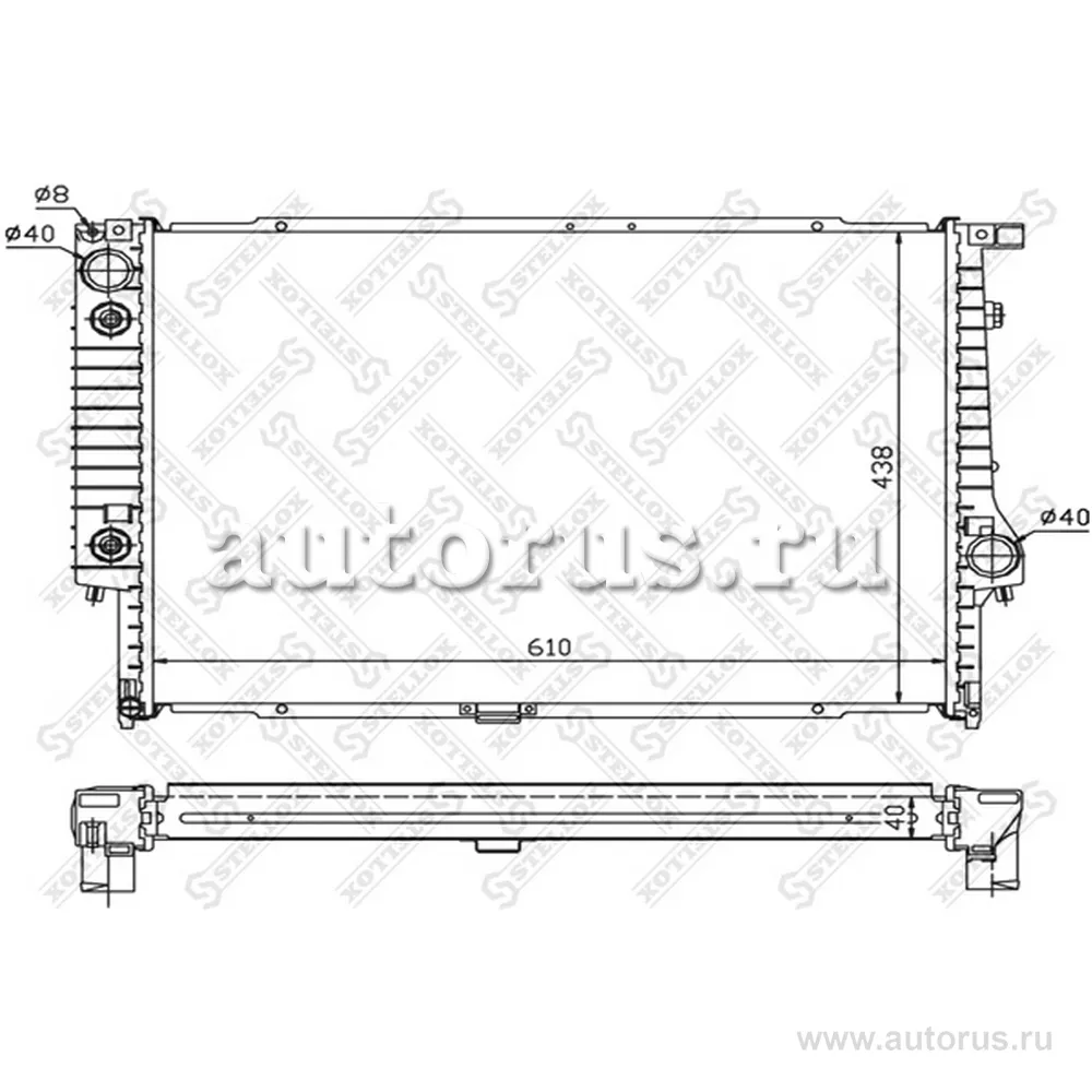 Радиатор системы охлаждения АКПП BMW E34/E32 3.0/3.4 88> STELLOX 10-25415-SX