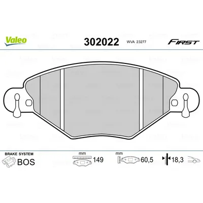 Колодки тормозные дисковые передн CITROEN C5 10.00- WVA23277