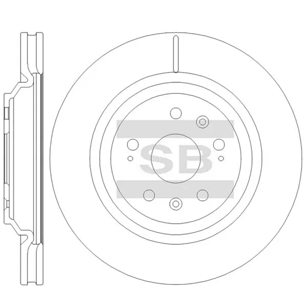 Диск тормозной передний (318х28) 5 отв SANGSIN BRAKE SD8467