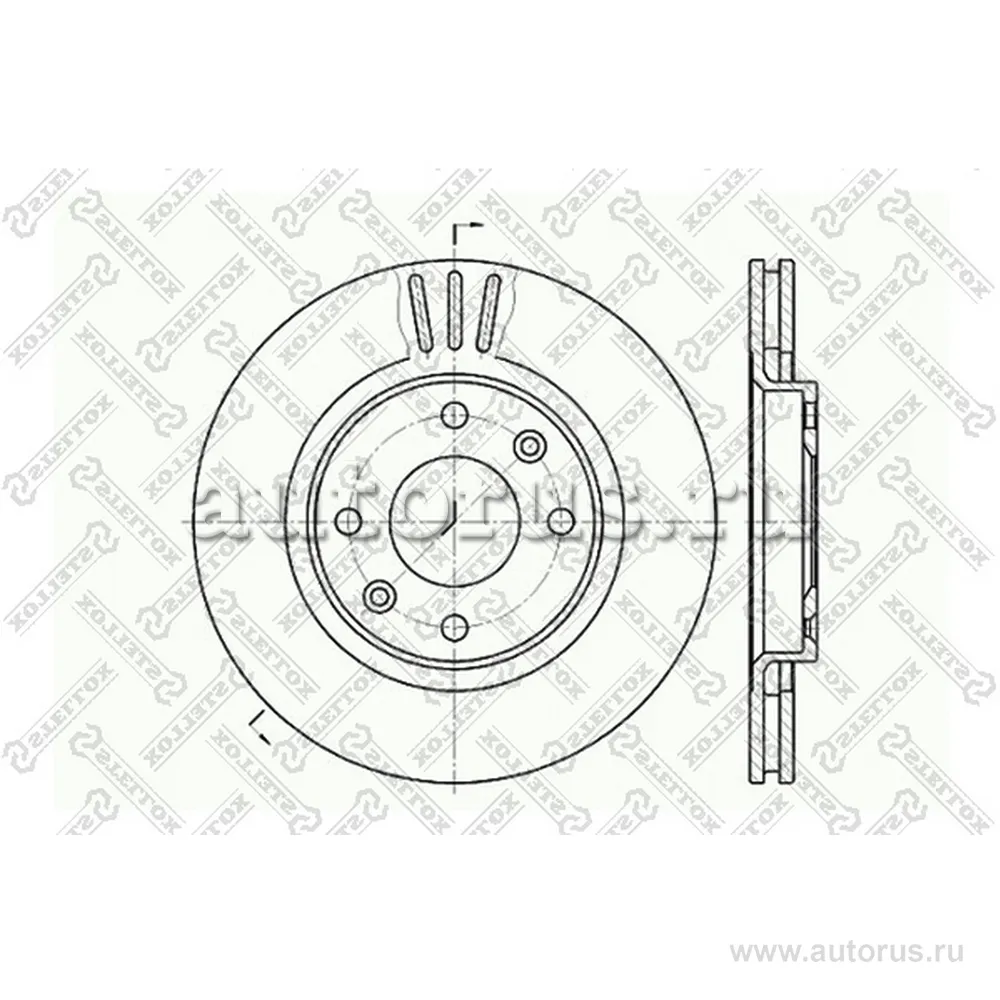 Диск тормозной передний CITROEN C3/XSARA, PEUGEOT 206 1.1-2.0HDI STELLOX 60201929V_SX