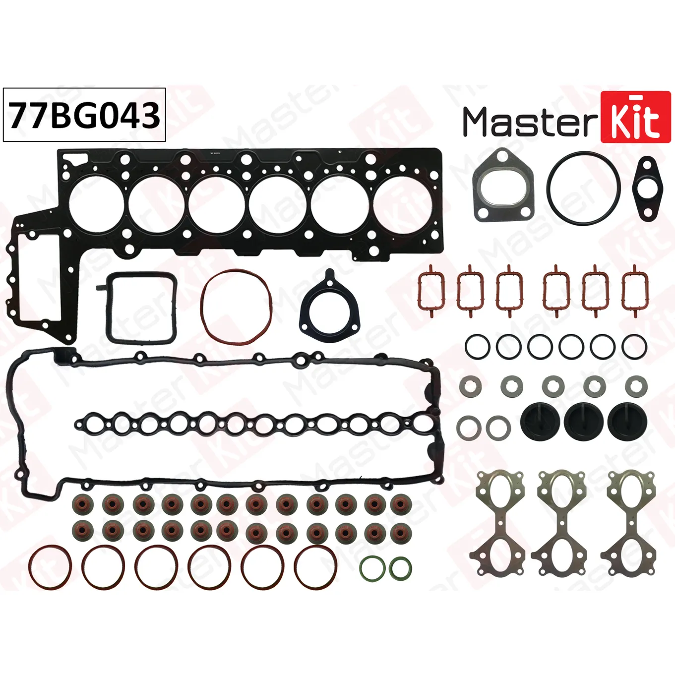 Верхний комплект прокладок с прокладкой ГБЦ BMW E46/60/65/X3/X5 3.0D M57 02- MASTERKIT 77BG043