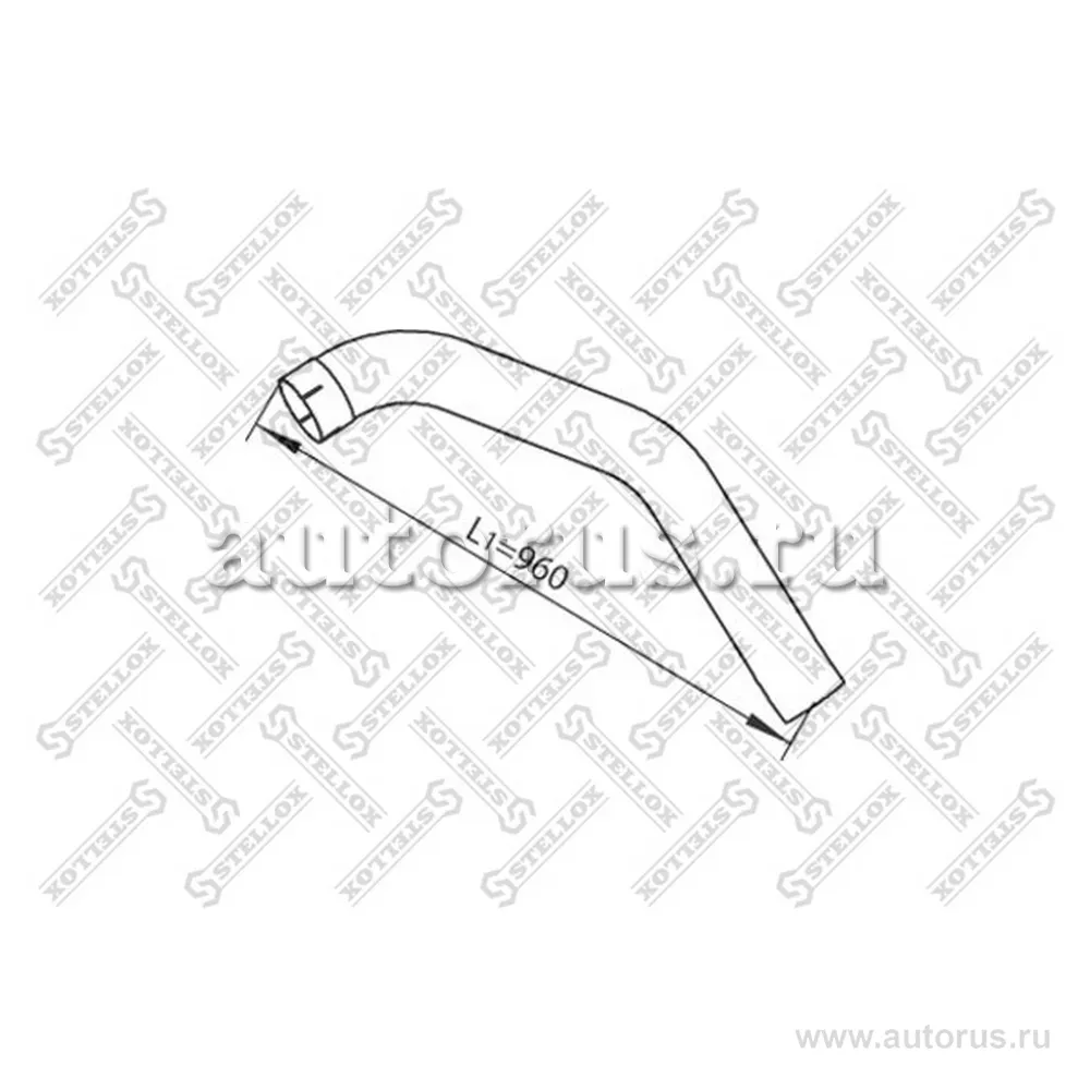 Труба глушителя l960 2-изг. MAN F2000 D2866/D2876LF STELLOX 8203711_SX