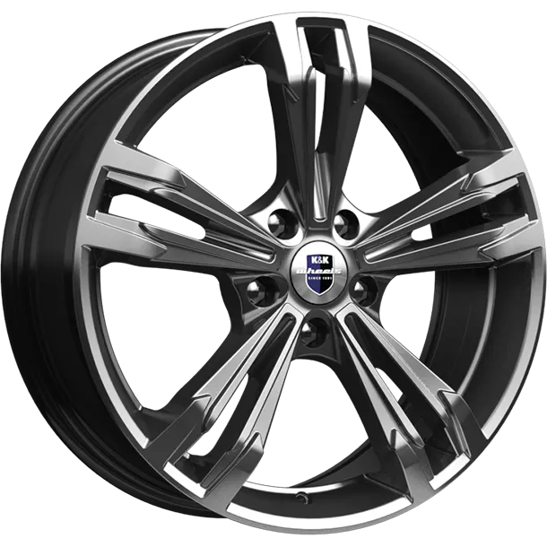 Диск литой R18 7J 5x100/67.1 ET35 КИК Каррера Дарк платинум 73072