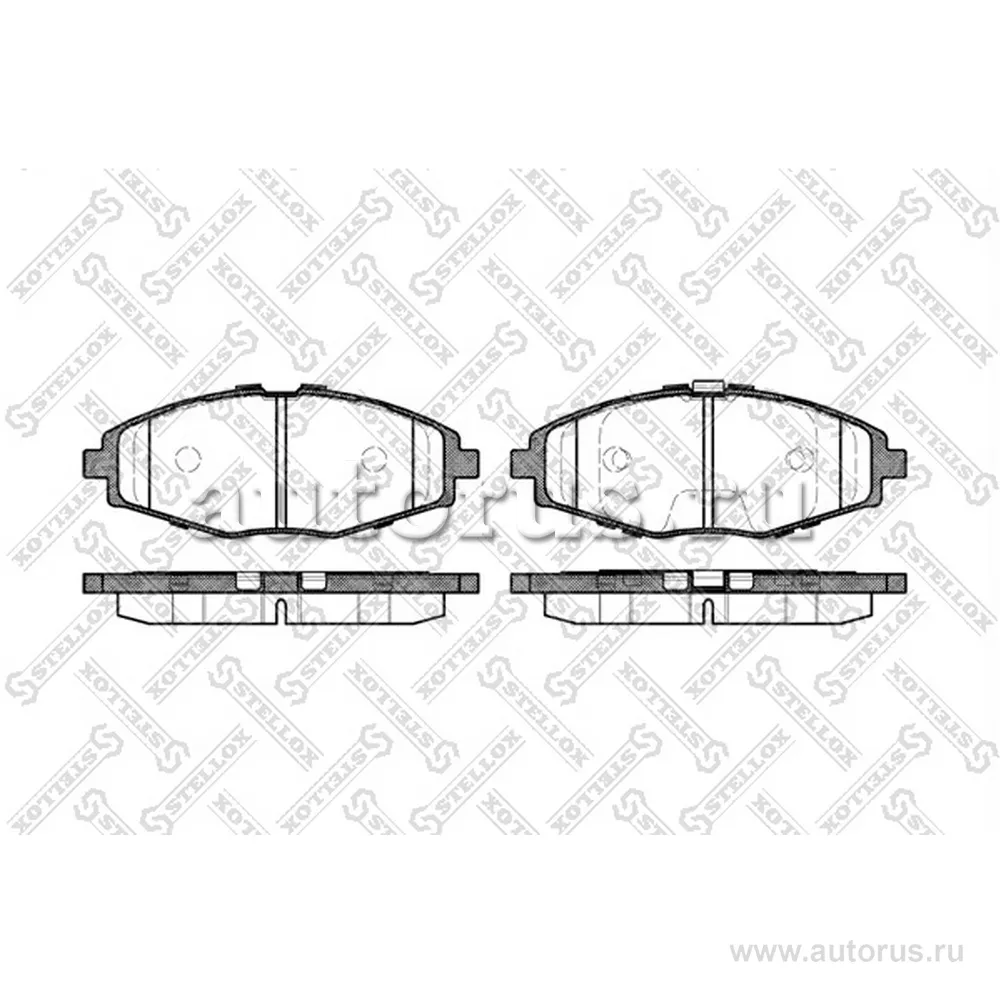 Колодки дисковые п. с антискрип. пластинами Daewoo Lanos 1.5 VIN>/ STELLOX 707 000B-SX