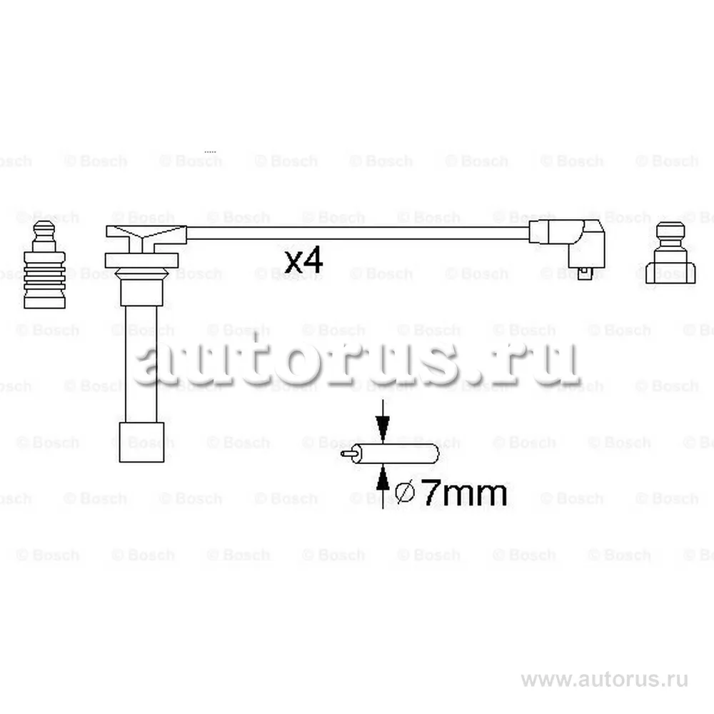 Комплект проводов зажигания BOSCH 0986356821