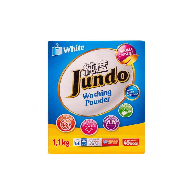 Порошок стиральный Jundo AromaCapsule для белого белья с конд 2в1 1100гр 1519516