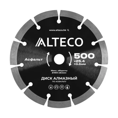 Диск алмазный по асфальту ALTECO 500x25.4x3.6 мм ALTECO 66488