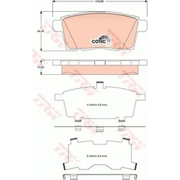 Колодки задние MAZDA CX-7 / CX-9 TRW GDB3472