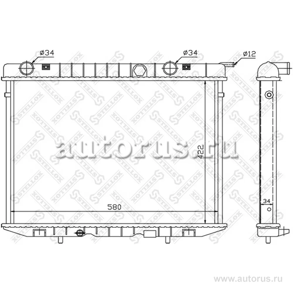 Радиатор системы охлаждения МКПП Opel STELLOX 1026008_SX
