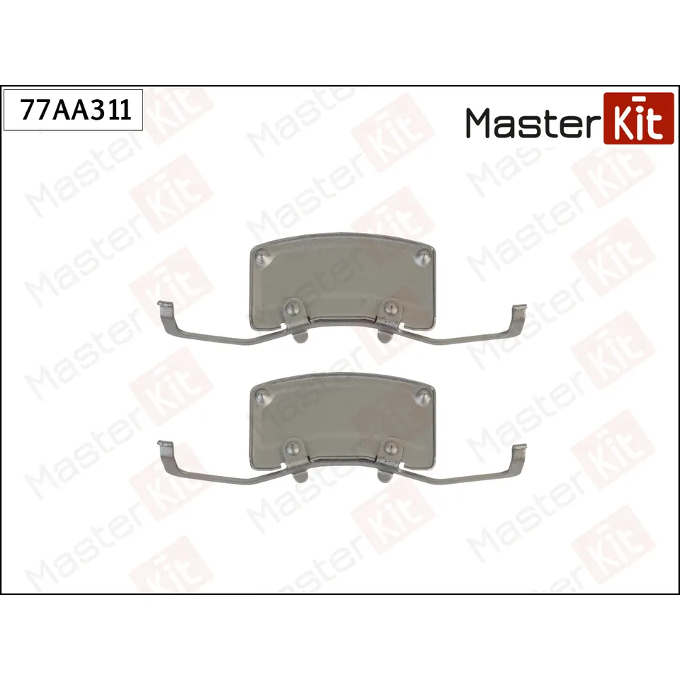 Комплект установочный тормозных колодок Audi A8 (4E2, 4E8) 2002 - 2010 MASTERKIT 77AA311