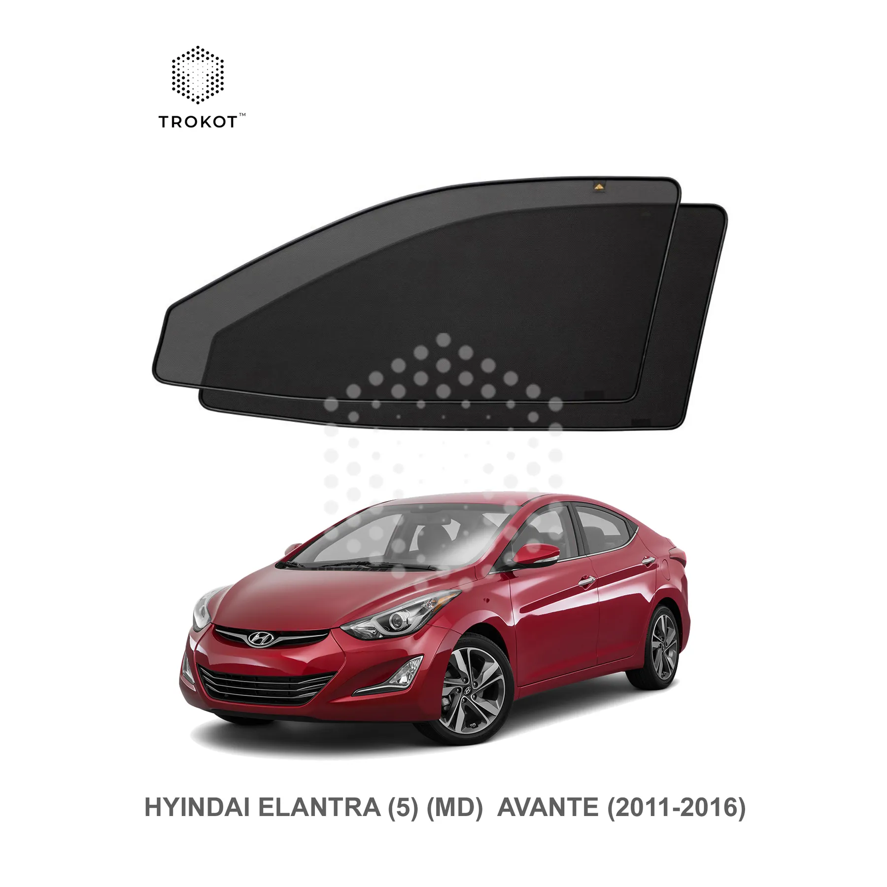 Комплект шторок на передние двери Hyundai Elantra (5) (MD) / Avante (2011-2016)