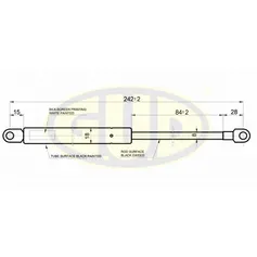 АМОРТИЗАТОР КАПОТА BMW SERIA 5 (E34) 0288-0297 380N L24284MM