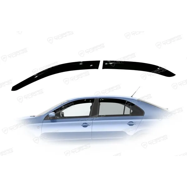 Дефлектора на окна Skoda Rapid 2013EuroStandard деф.окон Cobra Tuning SE21613