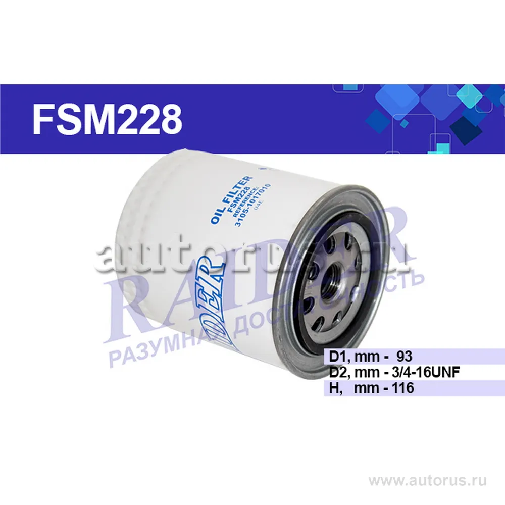 Масляный фильтр RAIDER FSM228
