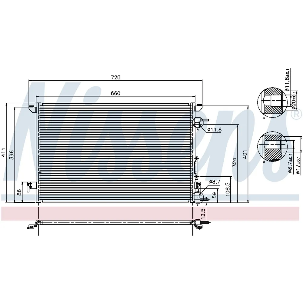 Радиатор кондиционера NISSENS 94597