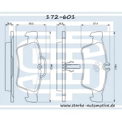 Колодки тормозные MER W211/W212W220/W221 задние STARKE 172601