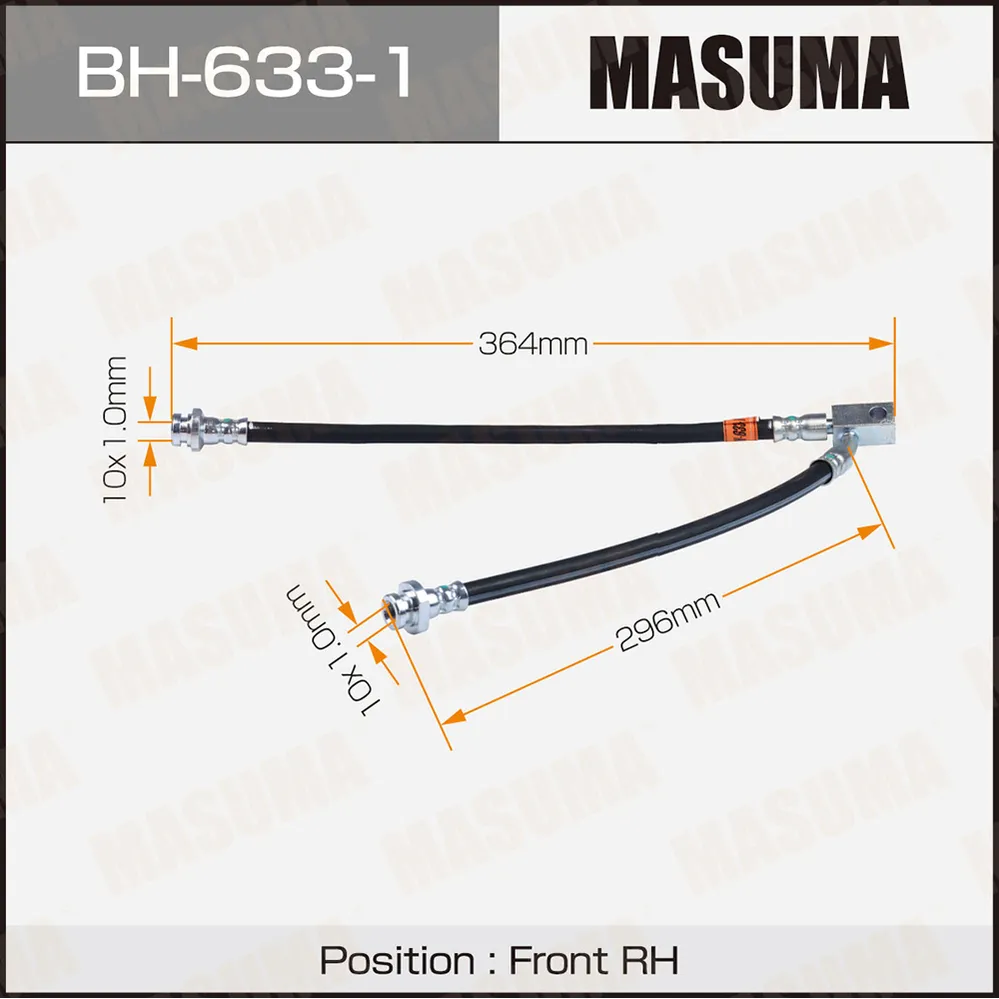 Шланг тормозной MASUMA N- /front/ FX35, FX50 / S51 RH MASUMA BH6331