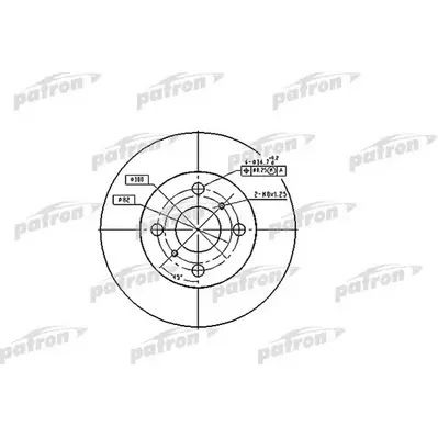 Диск тормозной передний TOYOTA: COROLLA 97-01, COROLLA 85-88, COROL PATRON PBD1423