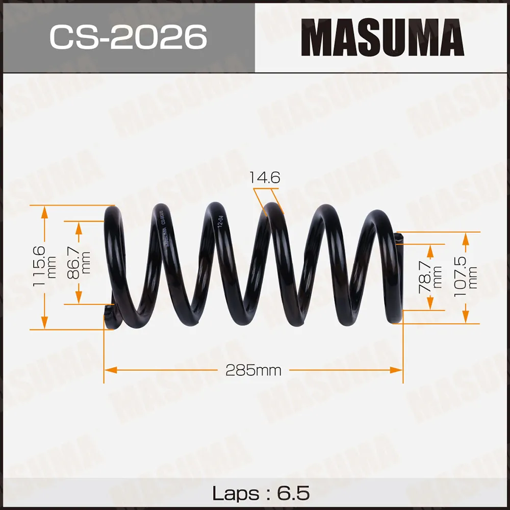 Пружина подвески MASUMA CS2026