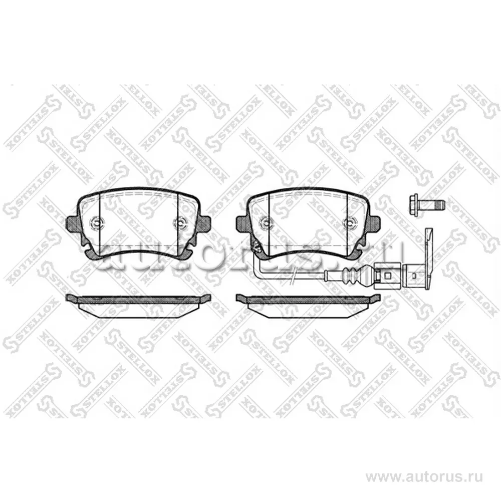 Колодки дисковые з. VW T5/Caravelle 2.0 STELLOX 908011BL_SX