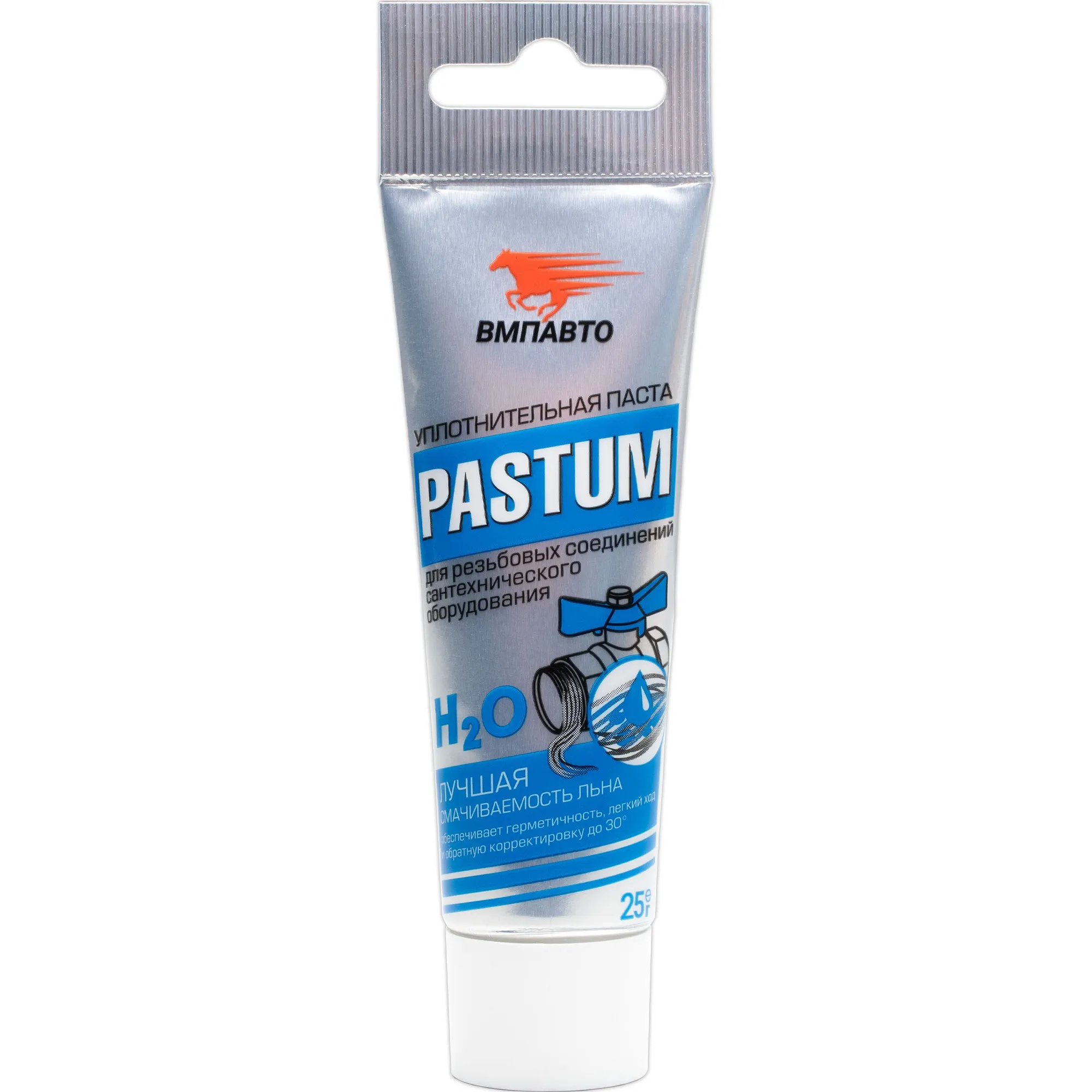 Паста Pastum H2O для уплотнения резьбовых сантех. соед, 25г туба ВМПАВТО 8101