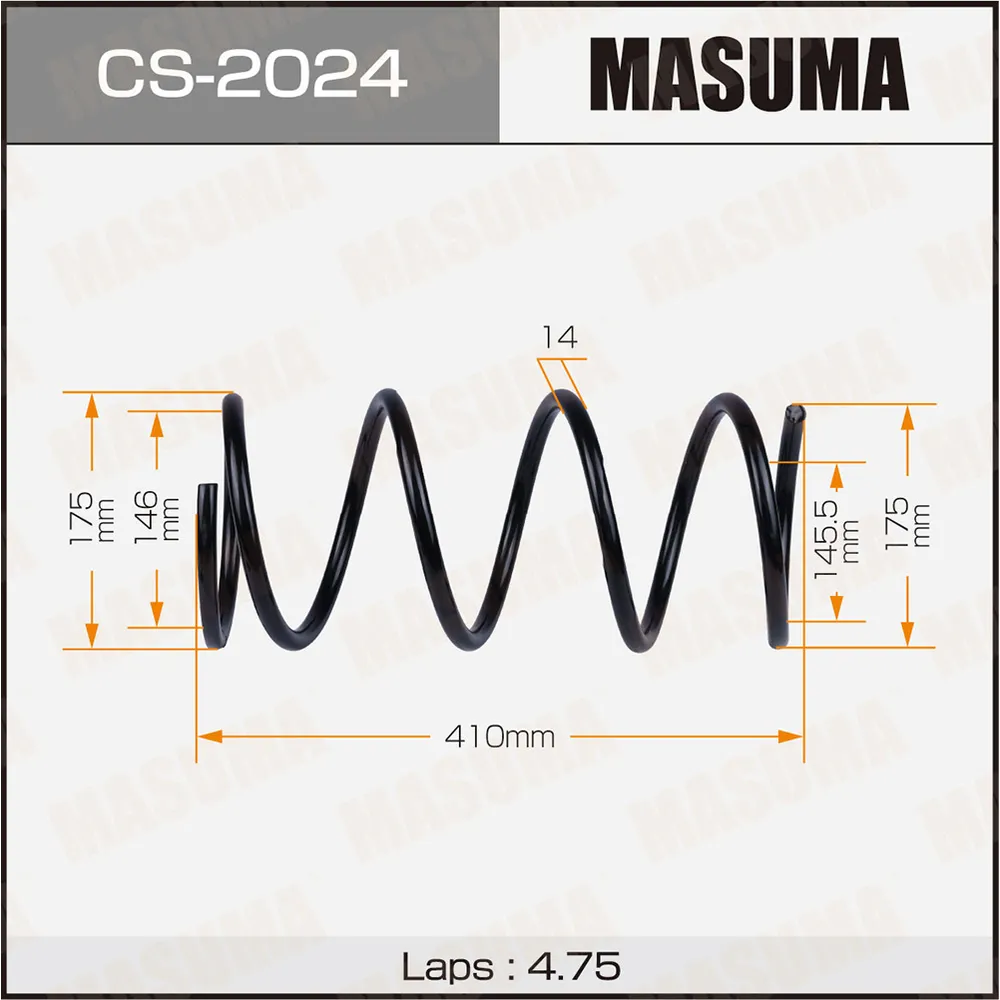 Пружина передняя NISSAN CEFIRO MASUMA CS-2024